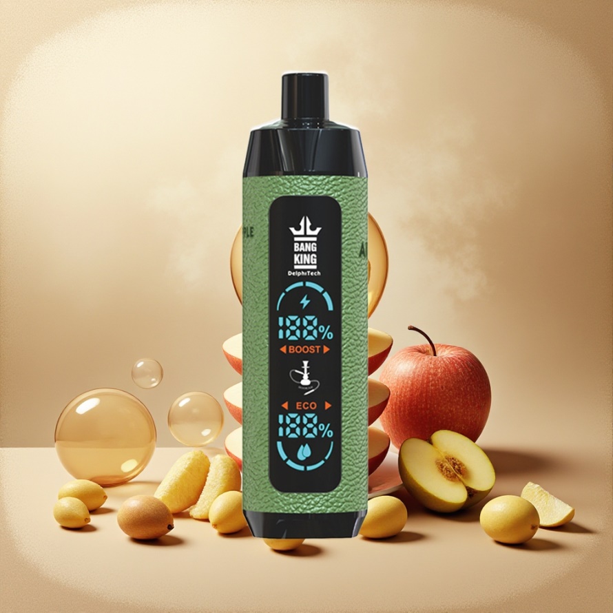 Bang King Shisha 25000 Puffs Svensk Grossist Engångs Vape Dubbel Äpple 30ml 650mAh Type-C
