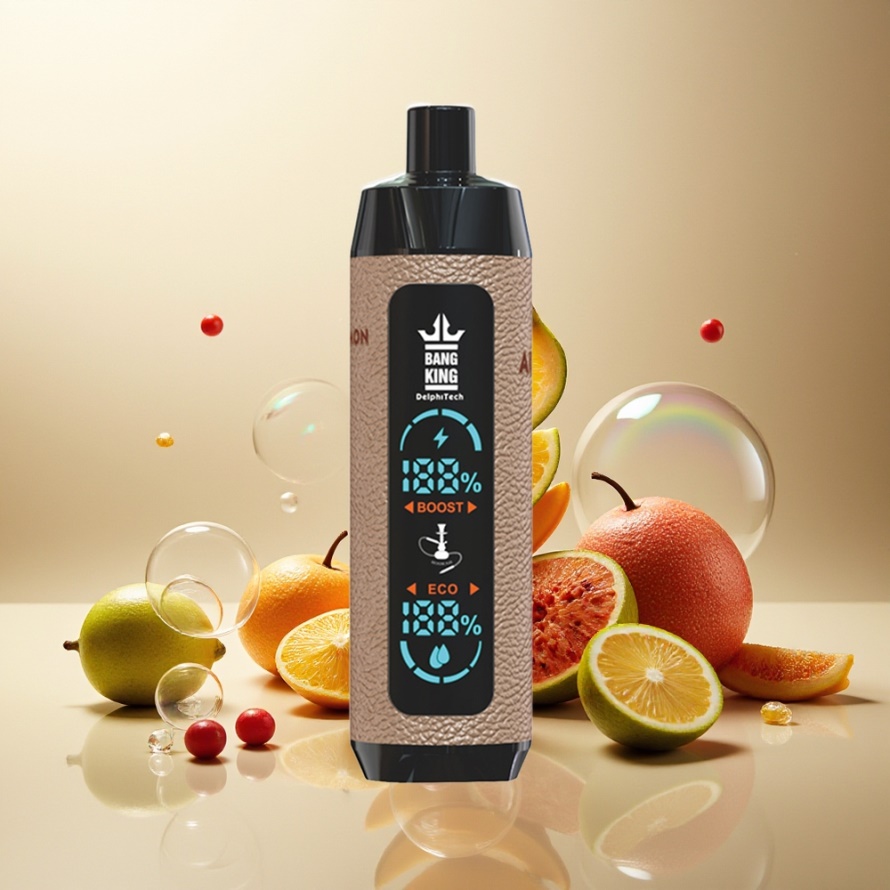 Bang King Shisha 25000 Puffs Svensk Grossist Engångs Vape Shisha Citronmint 30ml 650mAh Mesh 0.6 Ohm Type-C