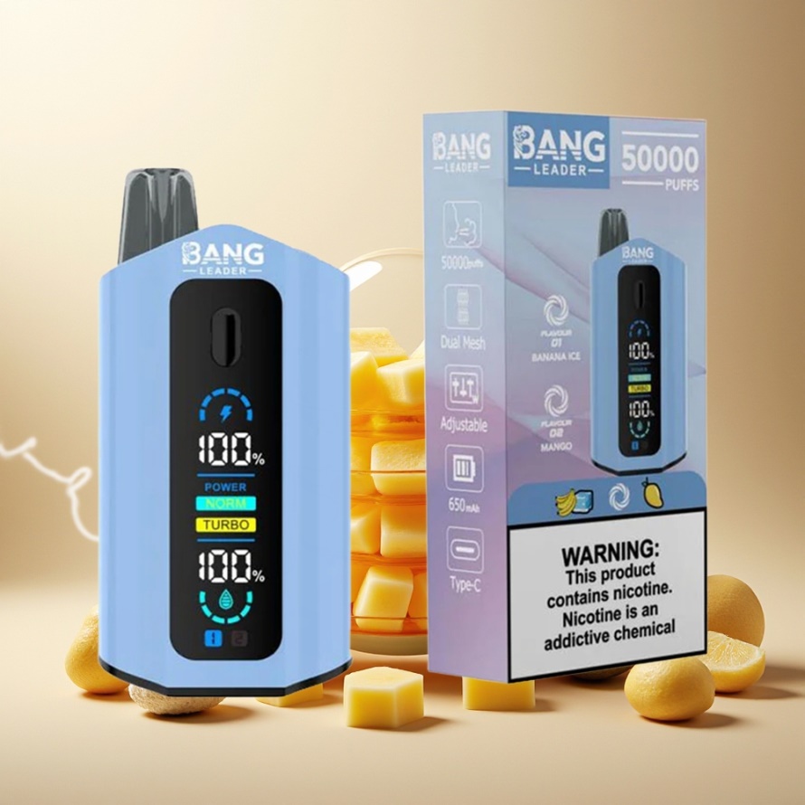 Bang Leader 50000 Puffs Engångs Vape Banan Is Mango 13400mAh Svensk Grossist