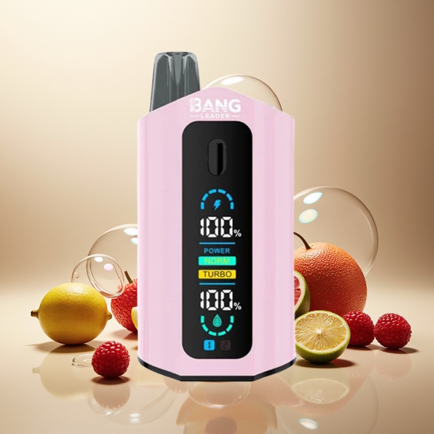 Bang Leader 50000 Puffs Engångs Vape Hallon Mojito Körsbär Hallon Lime – Svensk Grossist – 13400mAh – 36ml – 2-in-1 Smaker