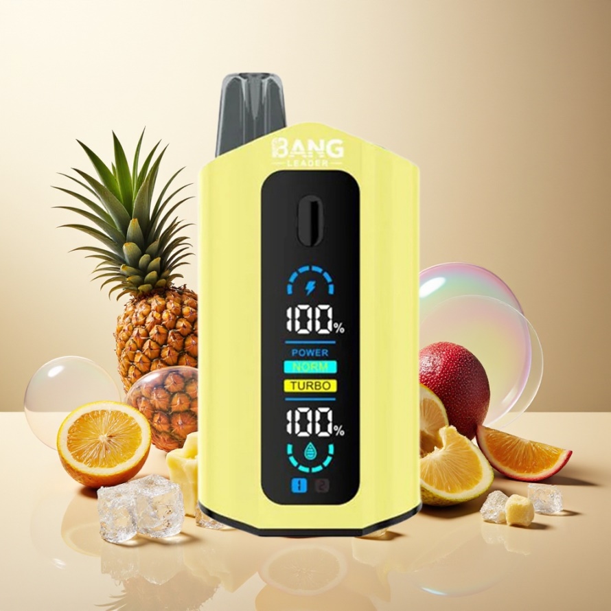 Bang Leader 50000 Puffs Svensk Grossist Engångs Vape Ananas Passionfrukt Ananas Is, 13400mAh, 36ml, Type-C
