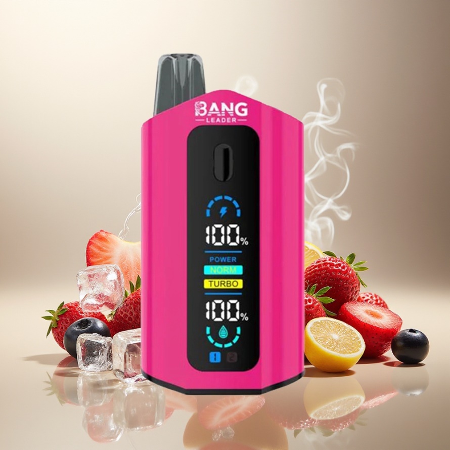 Bang Leader 50000 Puffs Svensk Grossist Engångs Vape Blåbär Hallon Lemonad Jordgubb Hallon Körsbär Is med 13400mAh & 36ml