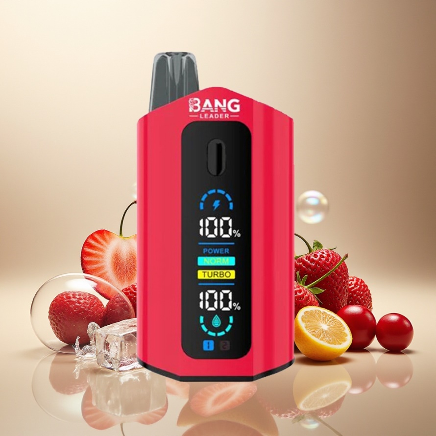 Bang Leader 50000 Puffs Svensk Grossist Engångs Vape Jordgubb Hallon Körsbär Is Körsbär 13400mAh 36ml Type-C