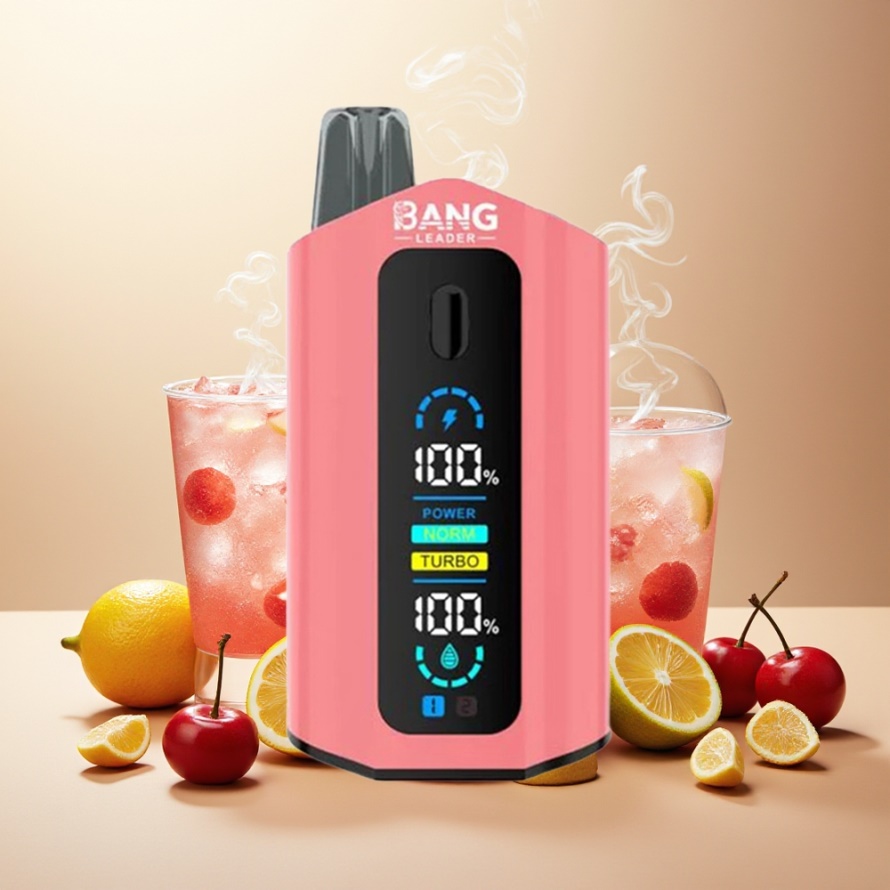 Bang Leader 50000 Puffs Svensk Grossist Engångs Vape Körsbärskola & Rosa Citron