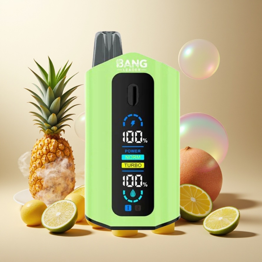 Bang Leader 50000 Puffs Svensk Grossist Engångs Vape Sur Ananas Lemonad Citron Lime 13400mAh Typ-C