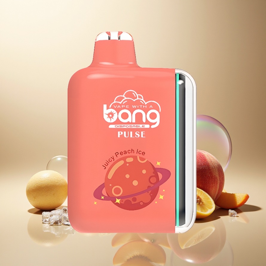 Bang Pulse 18000 Puffs Engångs Vape Saftig Persika Is med Type-C, 650mAh, 26ml svensk grossist