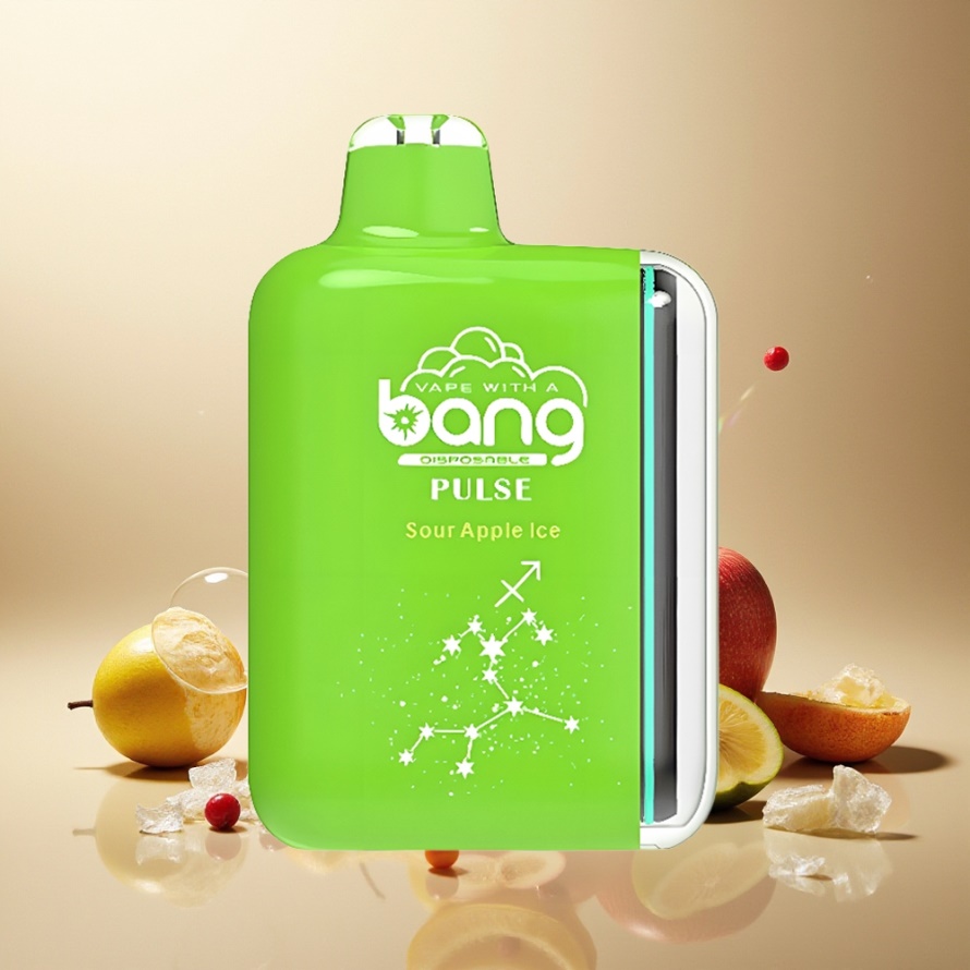 Bang Pulse 18000 Puffs Engångs Vape Suräpple Is (Type-C, 650mAh, 26ml) svensk grossist