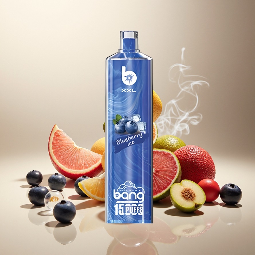 Bang Shisha 15000 Puffs Engångs Vape Blåbär Is med 23ml E-liquid och Type-C svensk grossist