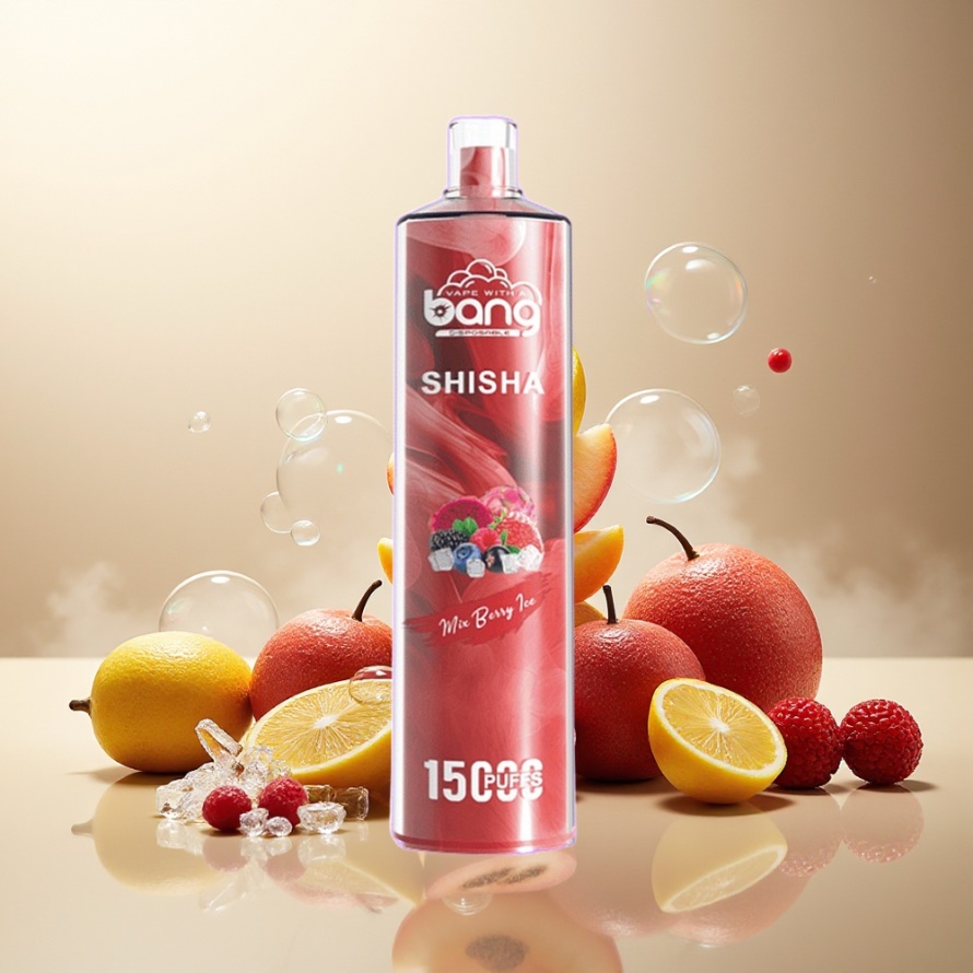 Bang Shisha 15000 Puffs Engångs Vape Mixbär Is med 23ml E-vätska & Type-C Laddning – svensk grossist