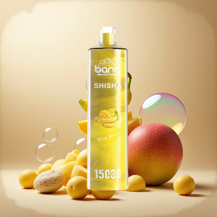Bang Shisha 15000 Puffs Engångsvape Mango Banan med 23ml E-vätska & Type-C Laddning – Svensk Grossist