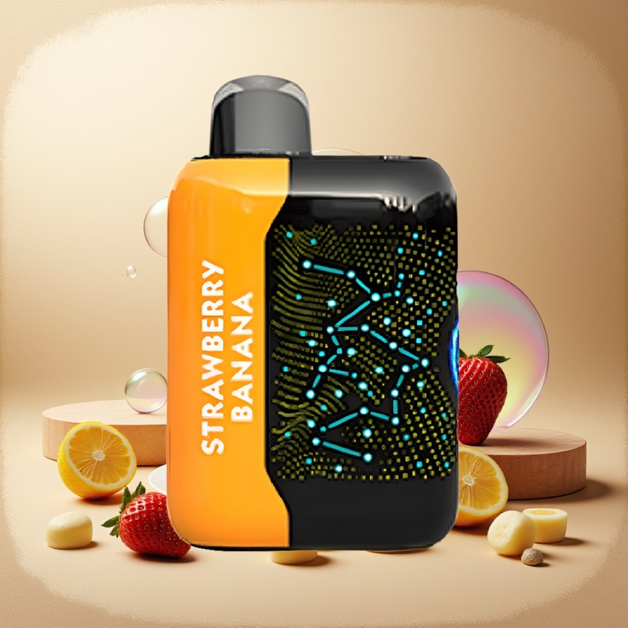 Bang Starry 25000 Puffs Engångs Vape Jordgubb Banan 28ml 800mAh Type-C svensk grossist