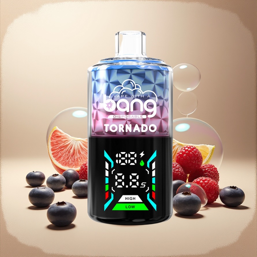 Bang Tornado 40000 Puffs Engångs Vape Blåbär Hallon 850mAh 40ml svensk grossist