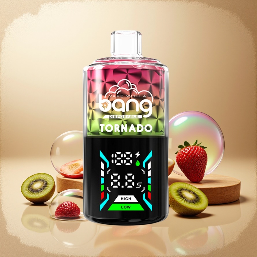 Bang Tornado 40000 Puffs Engångs Vape Jordgubb-Kiwi 40ml 850mAh svensk grossist