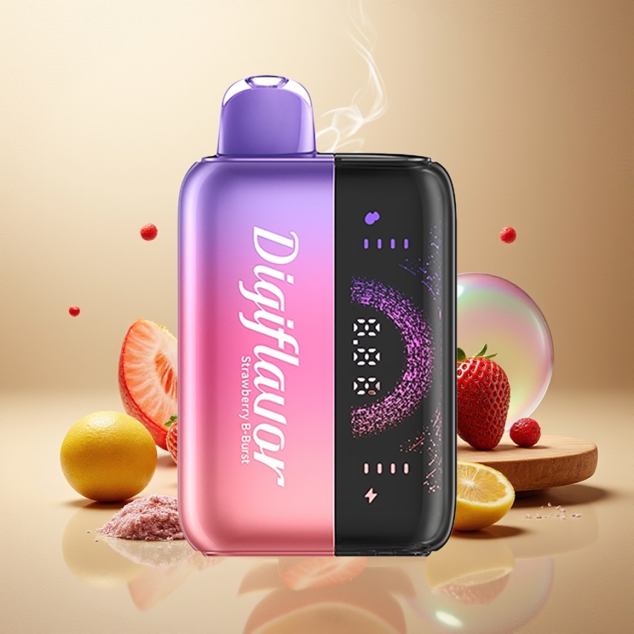 Digiflavor BRK 20000 Puffs Engångs Vape Jordgubb B Burst Svensk Grossist – 5% Nikotin, 12ml, 200mAh, 2 Pufflägen