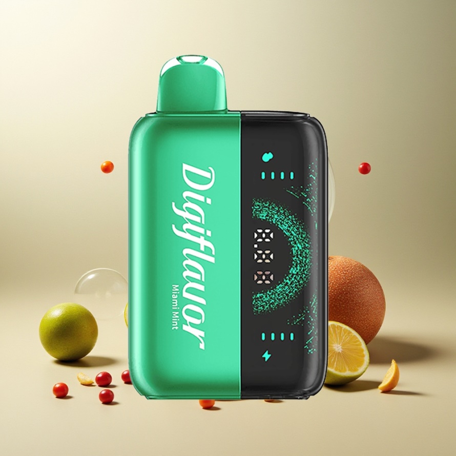 Digiflavor BRK 20000 Puffs Engångs Vape Miami Mynta Svensk Grossist 12ml 5% Nikotin 200mAh 2-läges puff