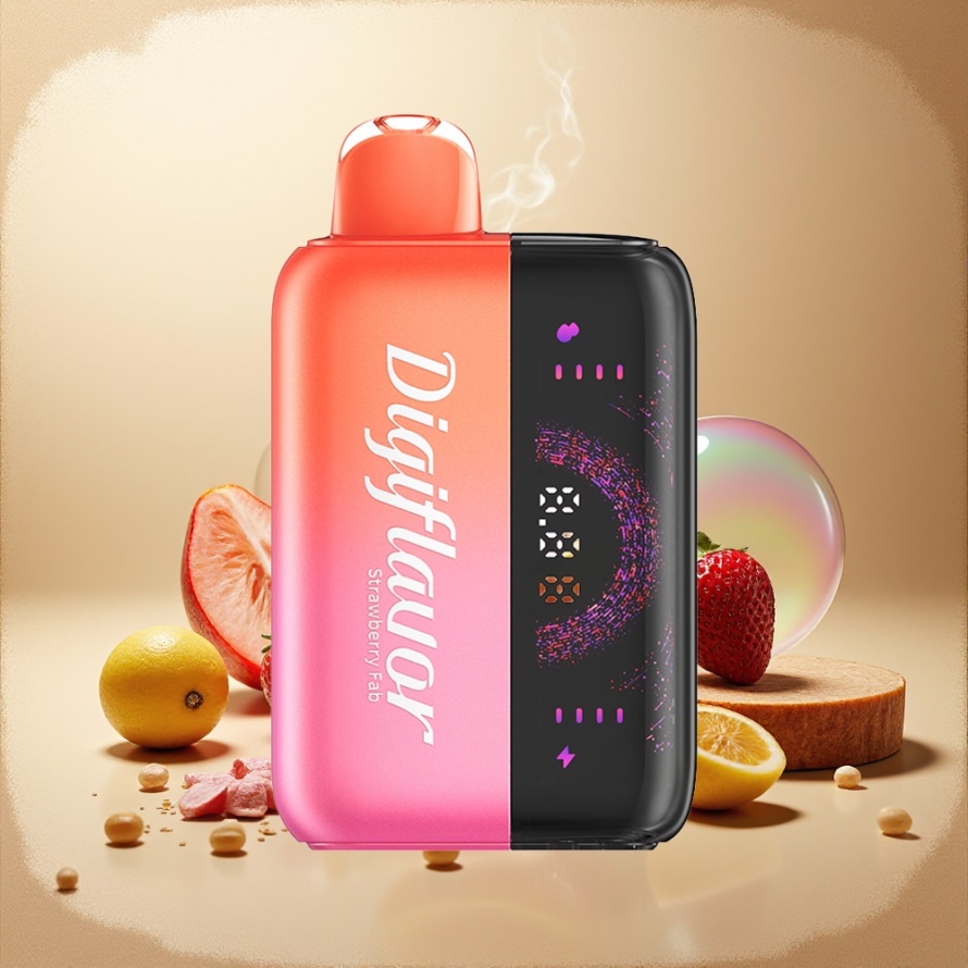 Digiflavor BRK 20000 Puffs Engångsvape Jordgubb Fab Svensk Grossist 5% Nikotin 12ml 200mAh 2-läges puff