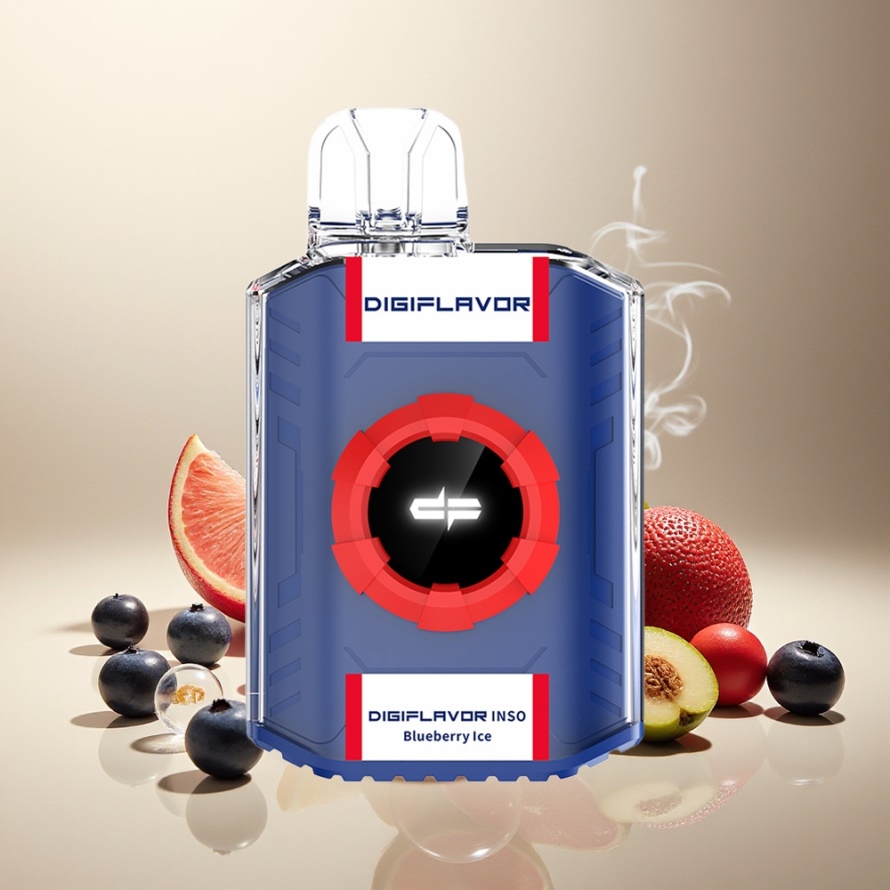 Digiflavor INSO 700 Puffs Engångs Vape Blåbär Is med Dual-Mesh Coils 2% Nikotin svensk grossist