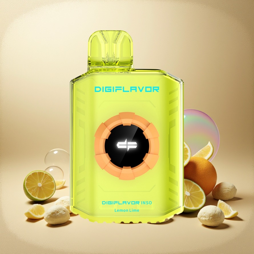 Digiflavor INSO 700 Puffs Engångs Vape Citron Lime med Dual-Mesh Coils 2% Nikotin svensk grossist
