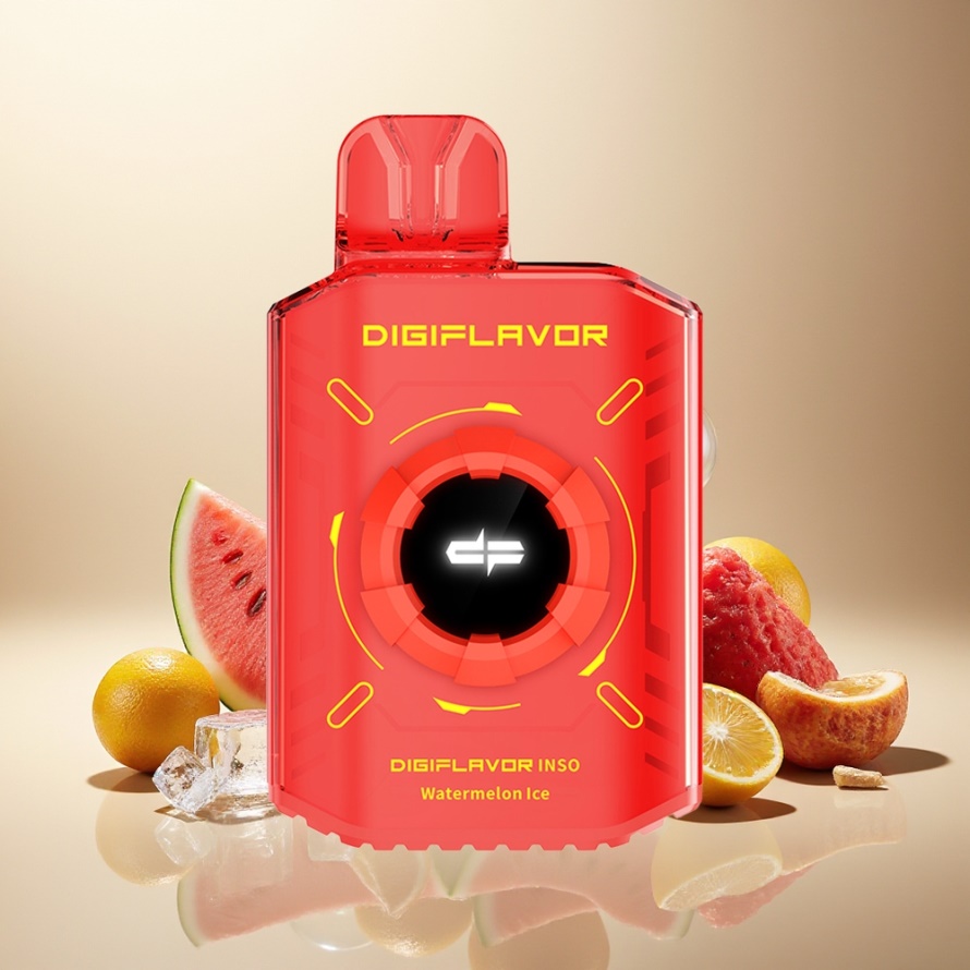Digiflavor INSO 700 Puffs Engångs Vattenmelon Is Vape med Dual-Mesh Coils 2% Nikotin - Svensk Grossist