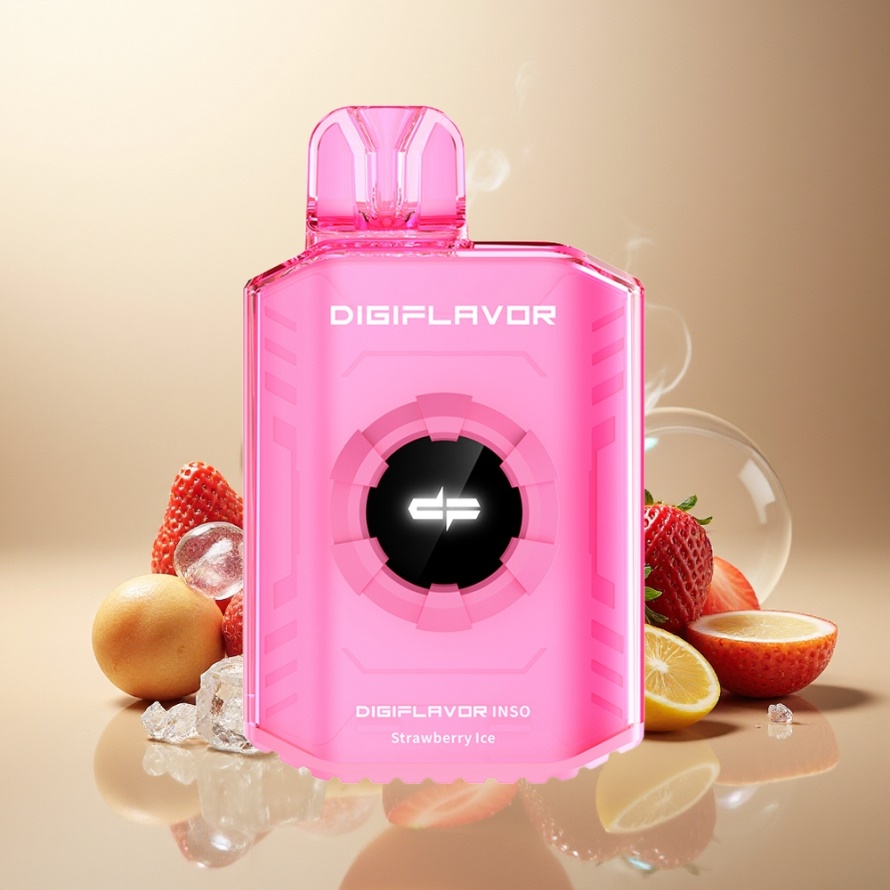 Digiflavor INSO 700 Puffs Engångsvape Jordgubb Is svensk grossist med Dual-Mesh Coils 2% Nikotin