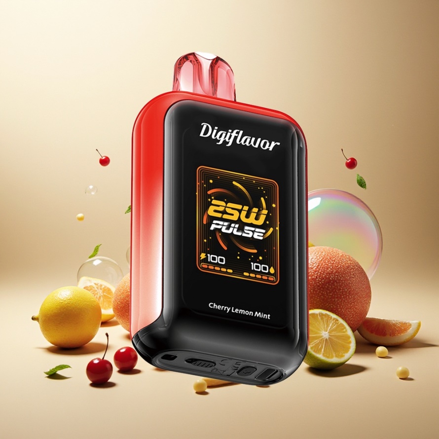 Digiflavor SKY 25000 Puffs Engångs Vape Körsbär Citron Mynta Svensk Grossist 16.0 mL Dual Mesh Coil
