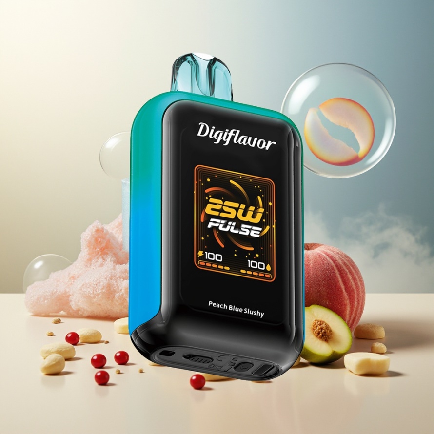 Digiflavor SKY 25000 Puffs Engångs Vape Persika Blå Slushy Svensk Grossist med 16.0 mL och Dual Mesh Coil