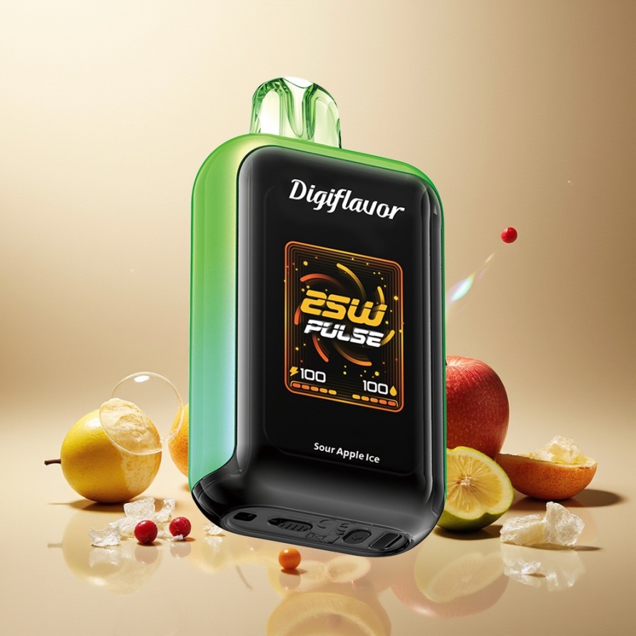 Digiflavor SKY 25000 Puffs Engångs Vape Suräpple Is med 16.0 mL E-liquid och 800 mAh Battery – Svensk Grossist