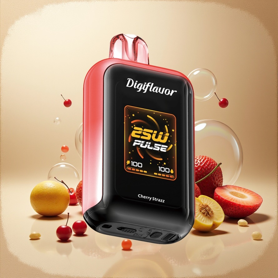 Digiflavor SKY 25000 Puffs Engångsvape Körsbär Strazz Svensk Grossist USB-C 16mL 800mAh