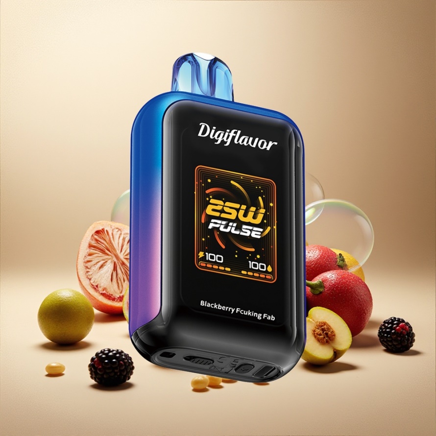 Digiflavor SKY 25000 Puffs Svensk Grossist Engångs Vape Björnbär Fcuking Fab med Dual Mesh Coil och Smart Screen