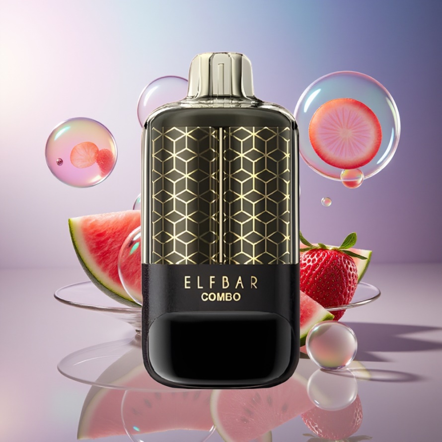 ELF BAR COMBO 25000 Puffs Engångs Vape Vattenmelon&Jordgubb Svensk Grossist – 22ml E-vätska, 700mAh, Typ-C, 5% Nikotin, Dual Modes, Luftflödessystem