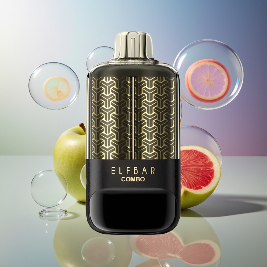 ELF BAR COMBO 25000 Puffs Engångsvape Grönt Äpple & Dubbel Äpple Shisha Svensk Grossist 700mAh Type-C