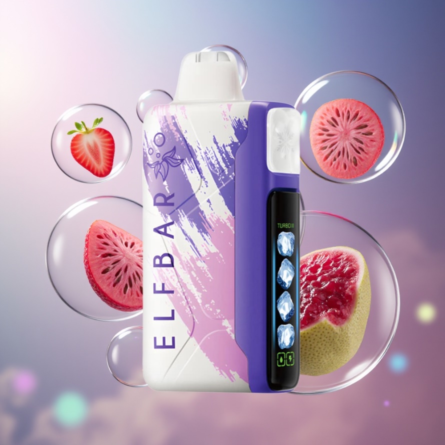 Elf Bar Ice King 40000 Puffs Engångsvape Sur Jordgubb Dragonfrukt Svensk Grossist 20ml 5% LCD Kylningsinställningar