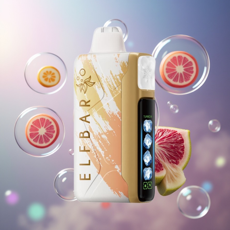 Elf Bar Ice King 40000 Puffs Svensk Grossist Engångsvape Dragon Jordgubb-Banan med LCD & Inställbar Kylning