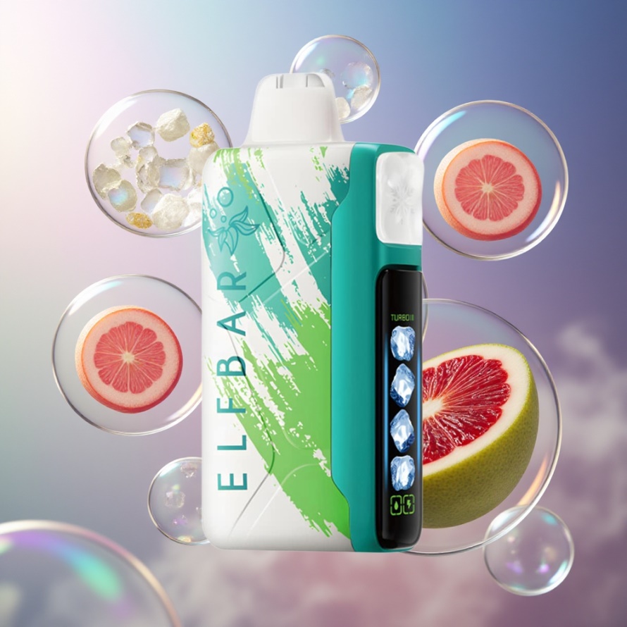 Elf Bar Ice King 40000 Puffs Svensk Grossist Engångsvape Suräpple Is med 20ml E-Liquid, 5% Nikotin, Justerbara Kylnivåer & LCD-display