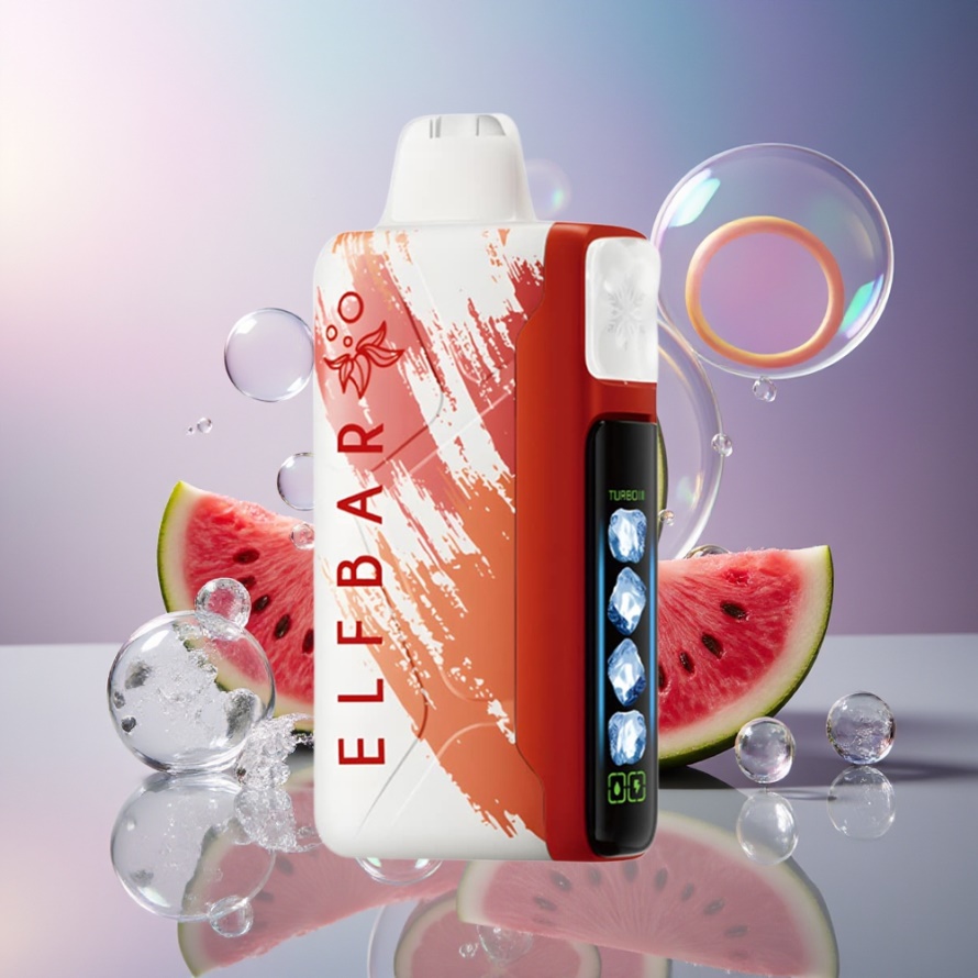 Elf Bar Ice King 40000 Puffs Svensk Grossist Engångsvape Vattenmelon Is med LCD-display och 5 Kylnivåer