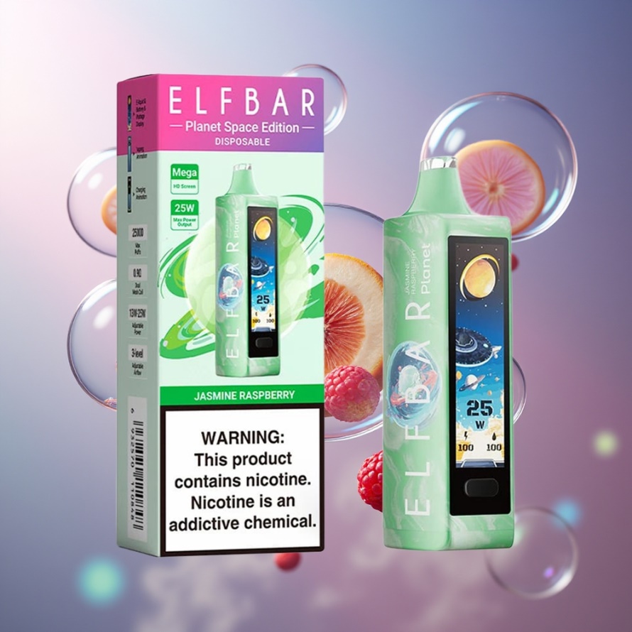 Elf Bar Planet 25000 Puffs Engångs Vape Jasmin Hallon 18ml Mesh svensk grossist