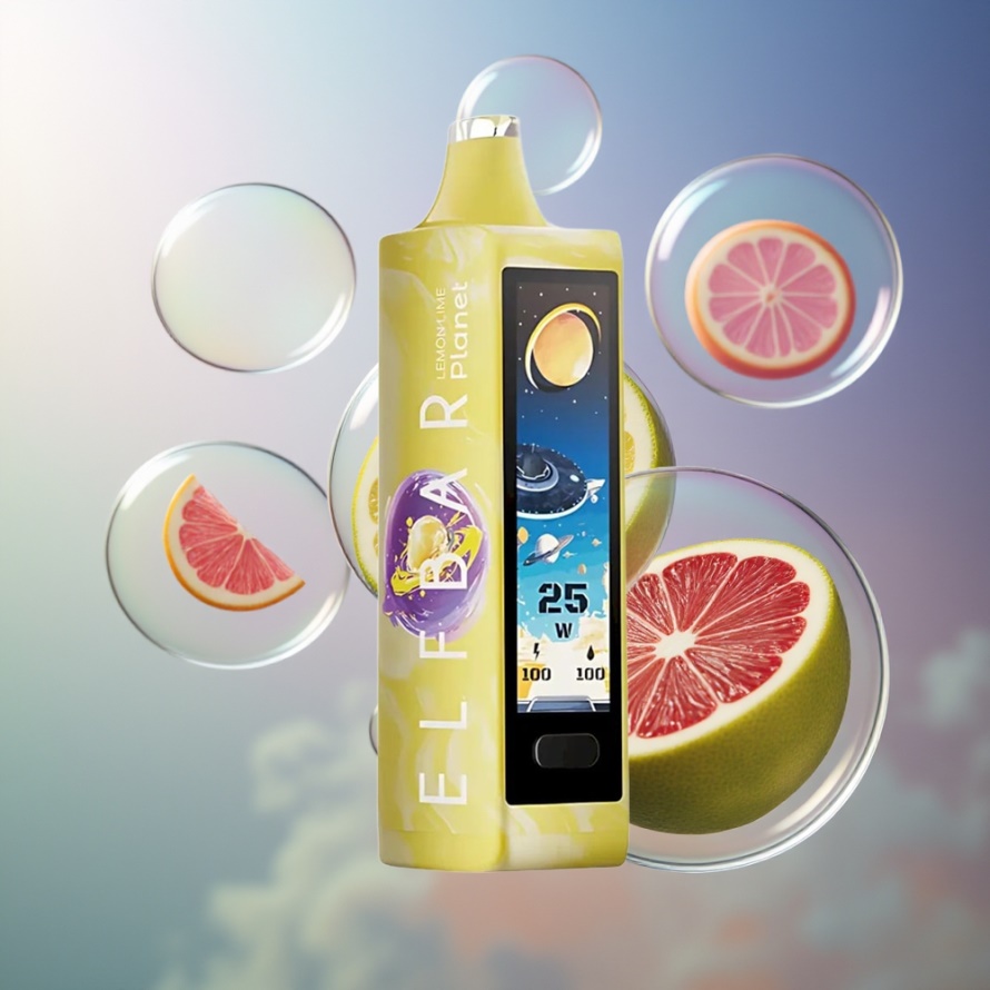 Elf Bar Planet 25000 Puffs Engångsvape Citron Lime Svensk Grossist Mesh Coil 800mAh 18ml