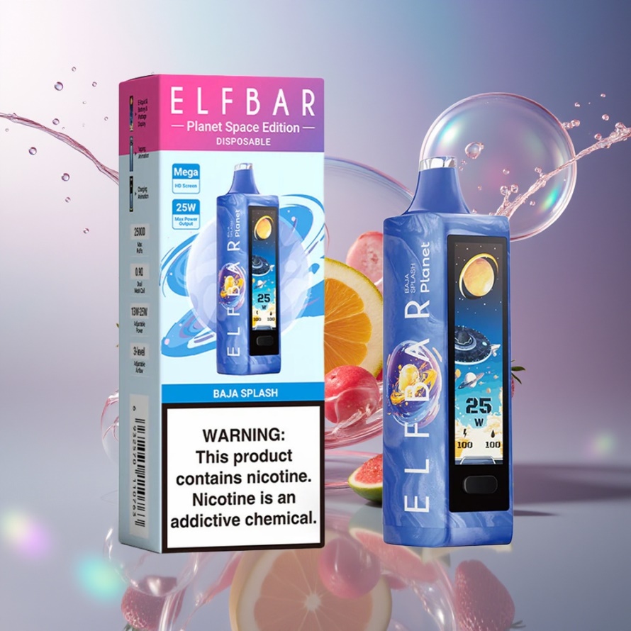 Elf Bar Planet 25000 Puffs Svensk Grossist Engångsvape Baja Stänk Med Mesh Coil 800mAh