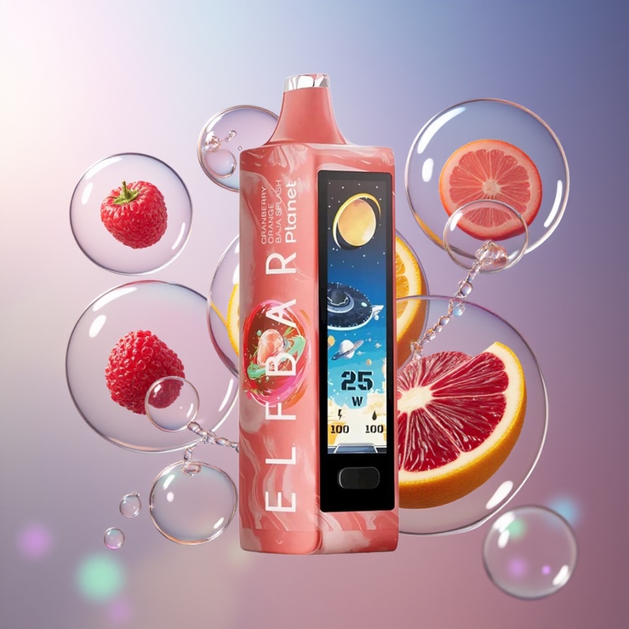 Elf Bar Planet 25000 Puffs Svensk Grossist Engångsvape Tranbär Apelsin Baja Splash med Mesh Coil