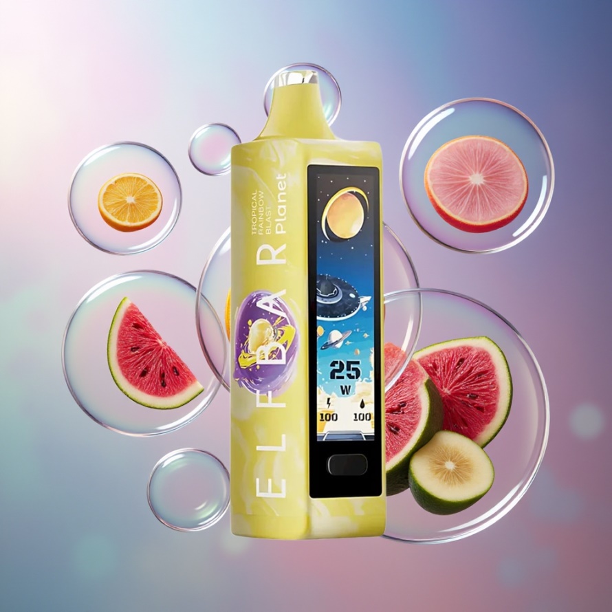 Elf Bar Planet 25000 Puffs Svensk Grossist Engångsvape Tropisk Regnbågsblast med 5% Nikotin och 18ml E-vätska
