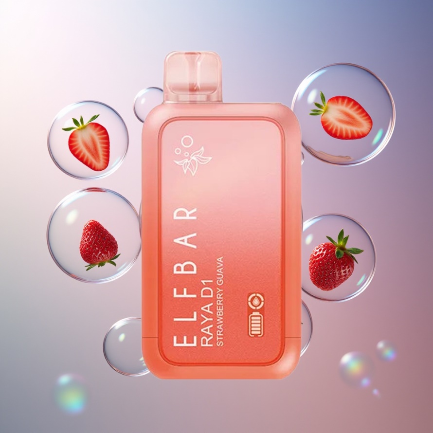 Elf Bar Raya D1 13000 Puffs Engångsvape Jordgubb Guava – Svensk Grossist