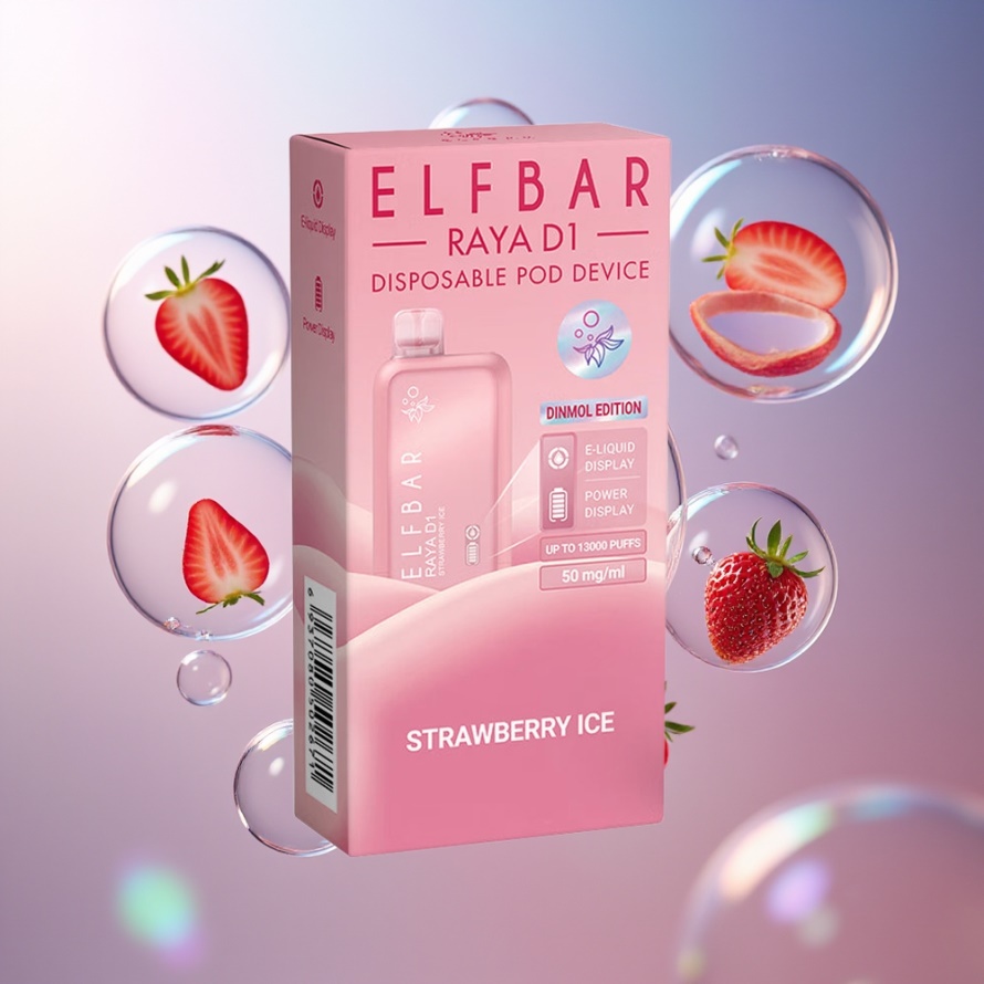 Elf Bar Raya D1 13000 Puffs Engångsvape Jordgubbis – Svensk Grossist