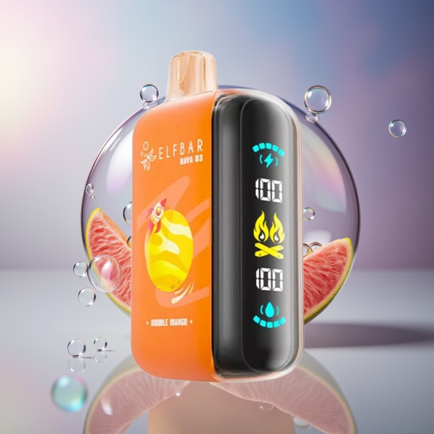 ELF BAR RAYA D3 25000 Puffs Svensk Grossist Engångsvape Dubbel Mango 850mAh 23ml Type-C