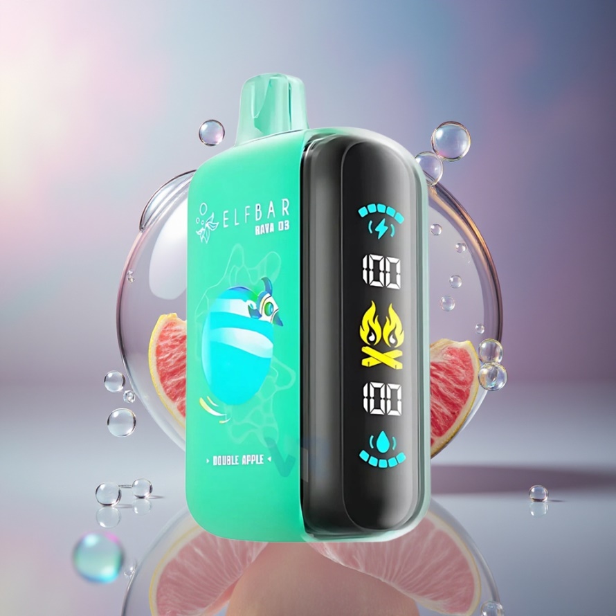 ELF BAR RAYA D3 25000 Puffs Svensk Grossist Engångsvape Dubbel Äpple 850mAh 23ml Type-C
