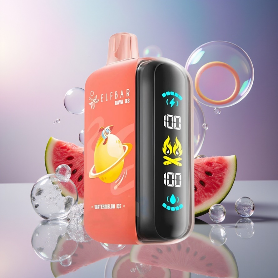 ELF BAR RAYA D3 25000 Puffs Svensk Grossist Engångsvape Vattenmelon Is 850mAh Type-C