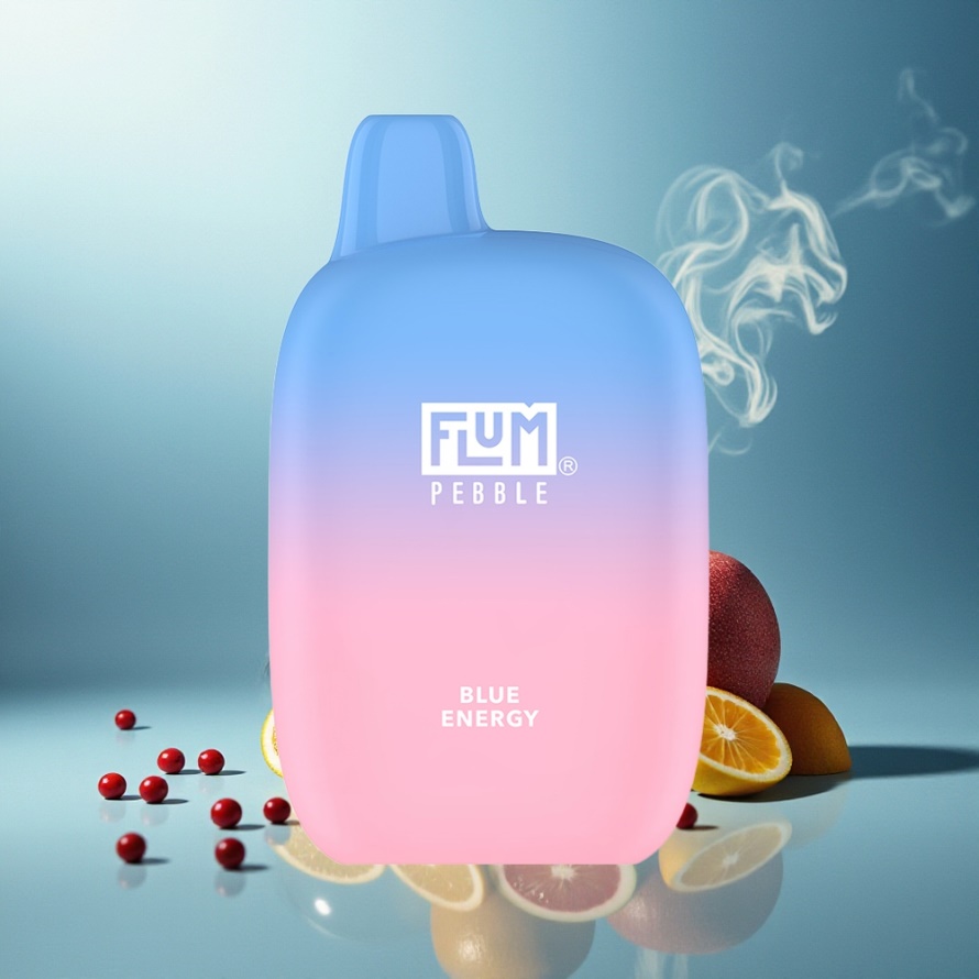 FLUM Pebble 6000 Puffs Engångs Vape Blå Energi med 10ml E-liquid & 5% Nikotin – Svensk Grossist