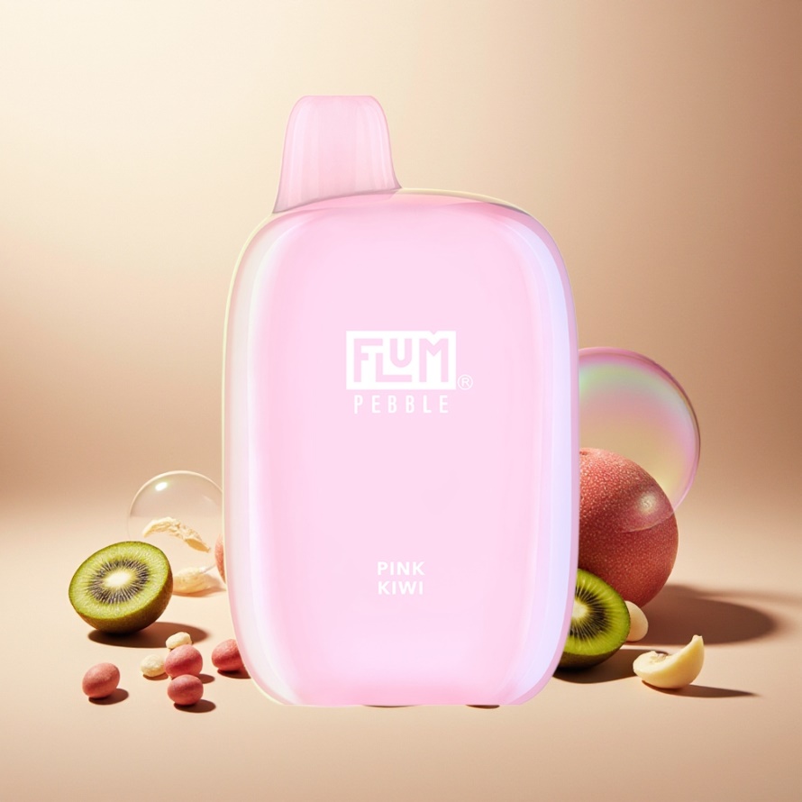 FLUM Pebble 6000 Puffs Engångs Vape Rosa Kiwi 10ml 5% Nikotin 500mAh Mesh Coil Type-C svensk grossist