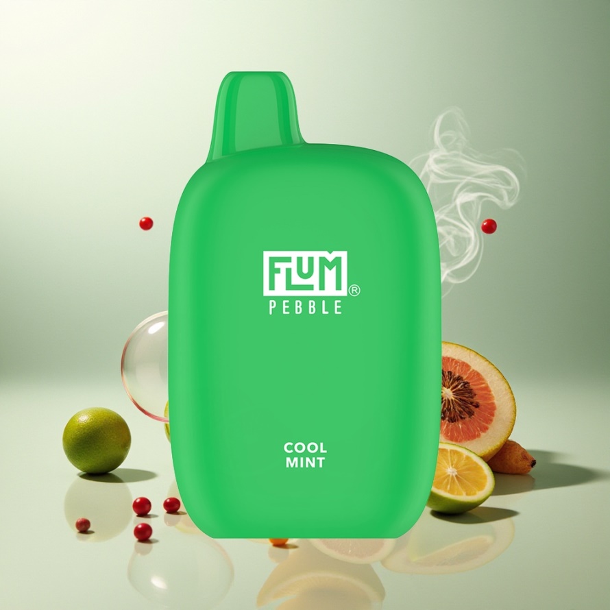 FLUM Pebble 6000 Puffs Engångsvape Sval Mint – 10ml, 5% Nikotin, 500mAh, Mesh Coil, Type-C Laddning – Svensk Grossist