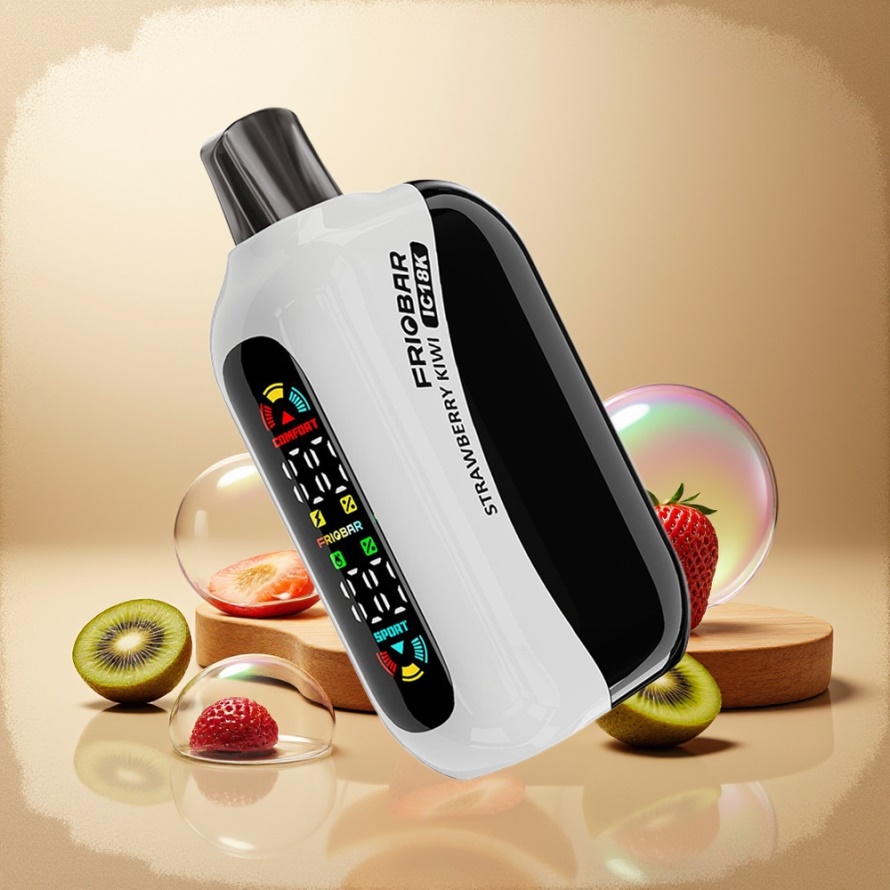 FRIOBAR IC18K 18000 Engångs Vape Jordgubb Kiwi Svensk Grossist 18mL 18000 puffar USB-C