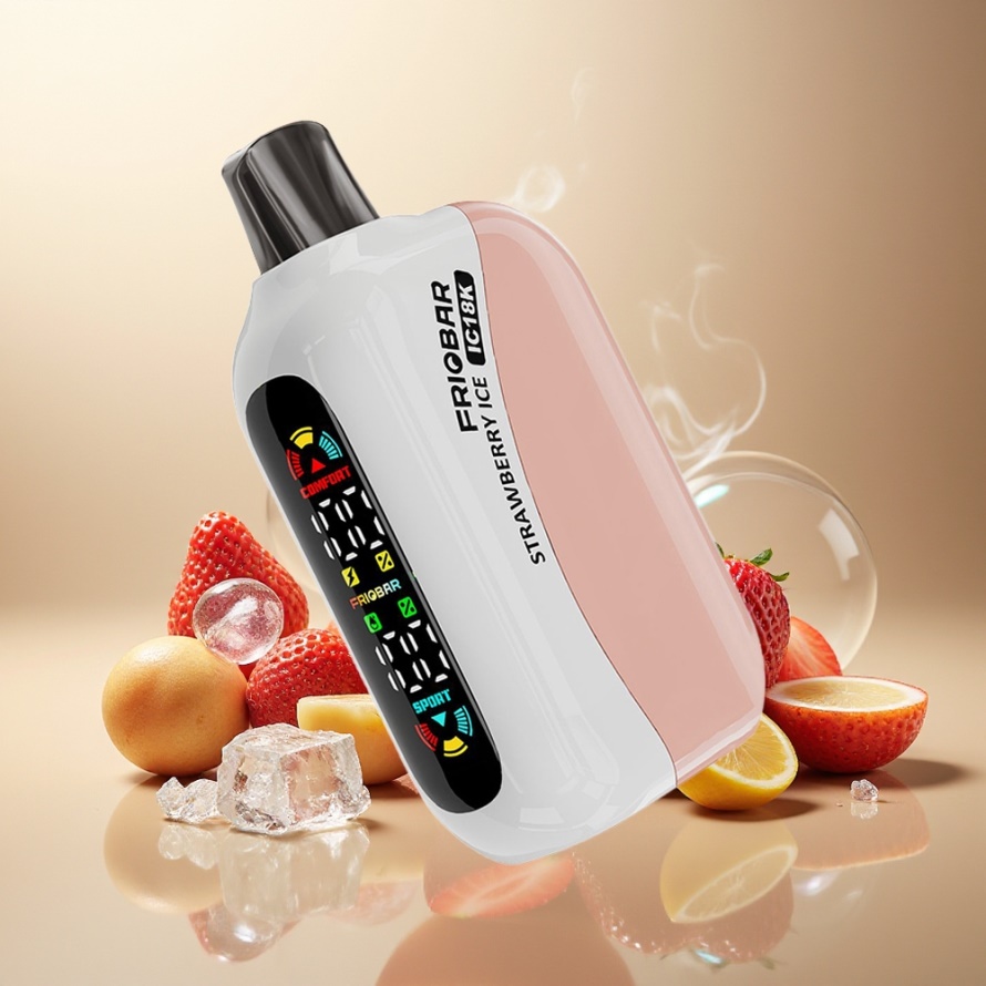 FRIOBAR IC18K 18000 Svensk Grossist Engångs Vape Jordgubb Is 18mL 18000 puffar USB-C